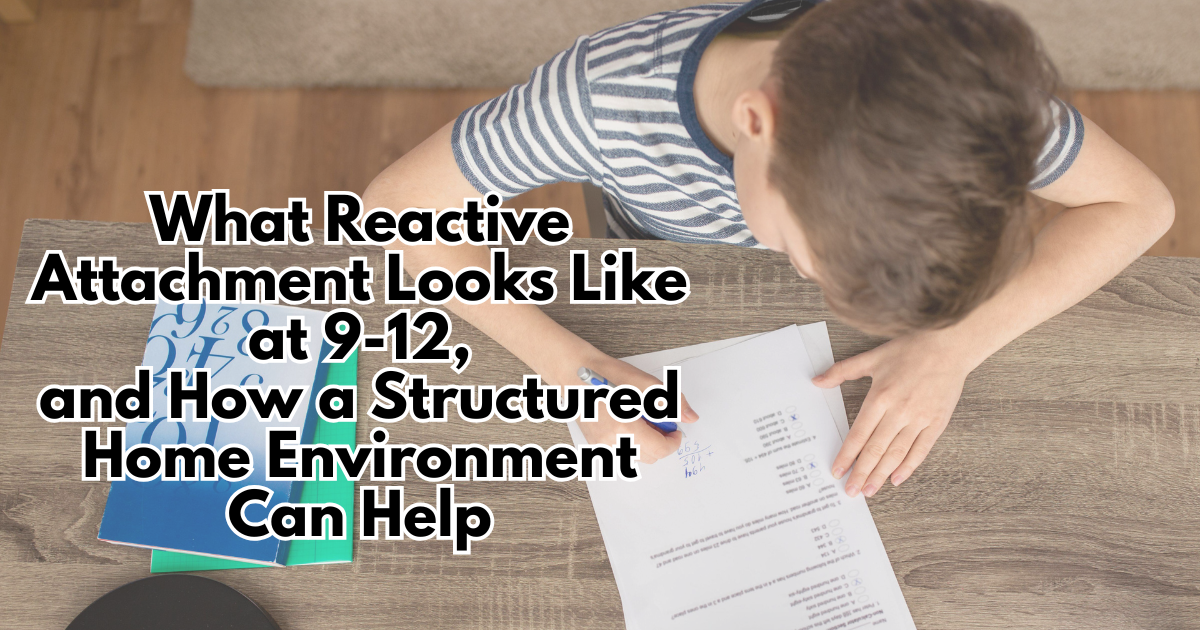 What Reactive Attachment Looks Like at 9-12, and How a Structured Home Environment Can Help